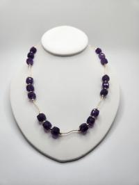 Amethyst Cube Necklace by DIANA KAHLENBERG