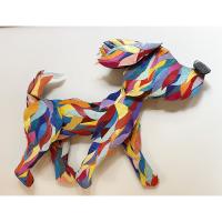 Wavy Multi Colored Walking Dog by ROBIN ANNE COOPER