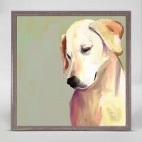 Best Friend - Yellow Lab Mini Framed Canvas by CATHY WALTERS