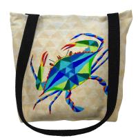 Geometric Crab Tote Bag by BETSY DRAKE