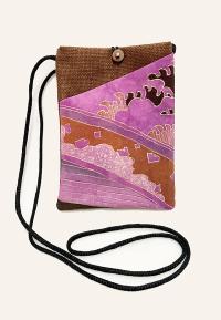 Kimono Phone Bag Purple Mauve Clouds by THERESA GALLUP
