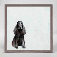 Best Friend - Black Cocker Spaniel Mini Framed Canvas by CATHY WALTERS