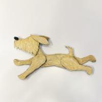 Tan Leaping Dog by ROBIN ANNE COOPER